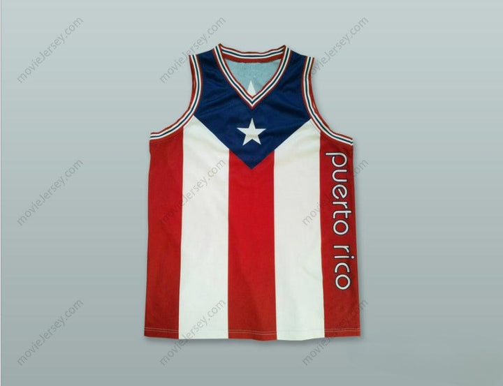 PERSONALIZADA Cualquier Nombre Número BANDERA DE PUERTO RICO CAMISETA DE BALONCESTO 1 Arriba Cosida S-6XL