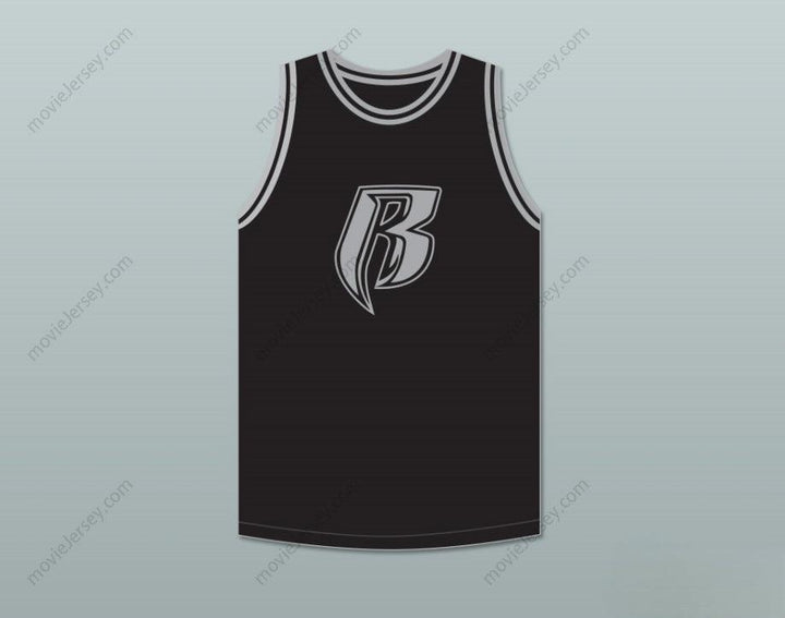 PERSONALIZA CUALQUIER Nombre Número DMX 84 ROUGH RYDERS CAMISETA DE BALONCESTO NEGRA 1 Costura superior S-6XL