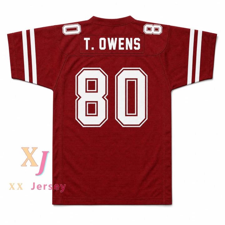 Terrell Owens 80 Benjamin Russell High School Wildcats Football Jersey — back view