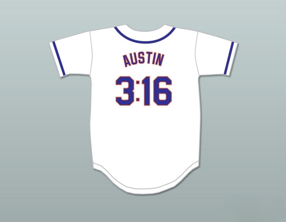Custom Any Name Number AUSTIN 3:16 WHITE BASEBALL JERSEY Top Stitched S-6XL