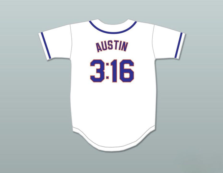 Custom Any Name Number AUSTIN 3:16 WHITE BASEBALL JERSEY Top Stitched S-6XL