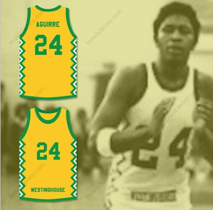 CUSTOM ANY Name Number MARK AGUIRRE 24 GEORGE WESTINGHOUSE  PREP BASKETBALL JERSEY Top Stitched S-6XL
