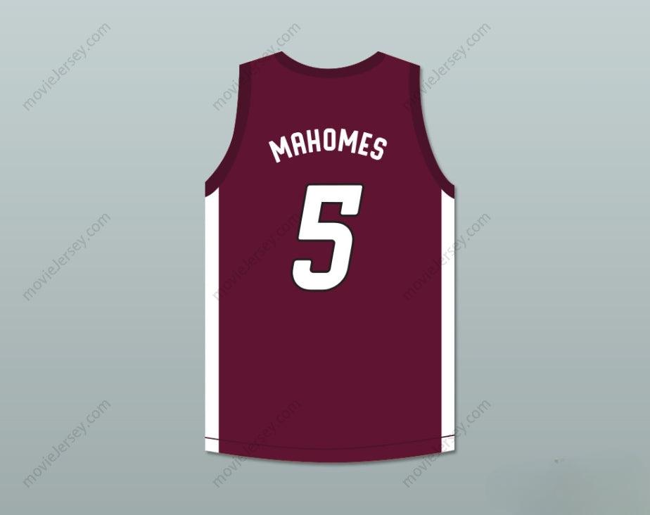 PERSONALIZA CUALQUIER Nombre Número PATRICK MAHOMES 5 CAMISETA BALONCESTO GUINDA WILDCATS HIGH SCHOOL WHITEHOUSE 2 Costuras Reforzadas S-6XL