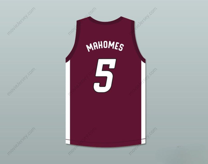 PERSONALIZA CUALQUIER Nombre Número PATRICK MAHOMES 5 CAMISETA BALONCESTO GUINDA WILDCATS HIGH SCHOOL WHITEHOUSE 2 Costuras Reforzadas S-6XL