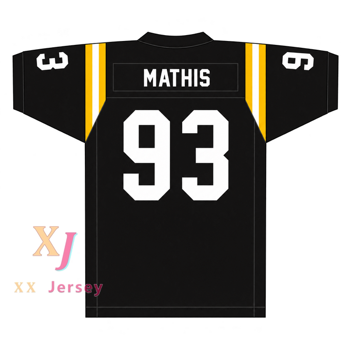 Camiseta de fútbol con nombre y número PERSONALIZADOS PHIDARIAN MATHIS 93 de NEVILLE HIGH SCHOOL TIGERS, cosida, tallas S-6XL