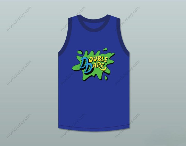 PERSONALIZA cualquier nombre y número CAMISETA DE BALONCESTO AZUL DOUBLE DARE con costuras, tallas S-6XL