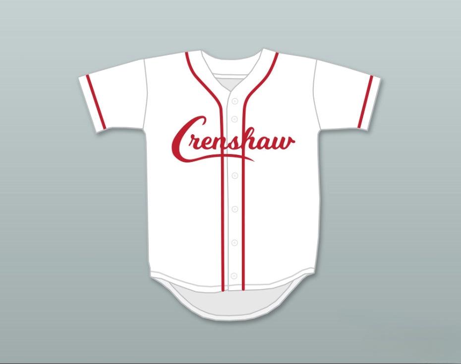 Camiseta de béisbol personalizada con cualquier nombre y número NIPSEY HUSSLE 33 CRENSHAW, blanca y roja, con costuras, tallas S-6XL