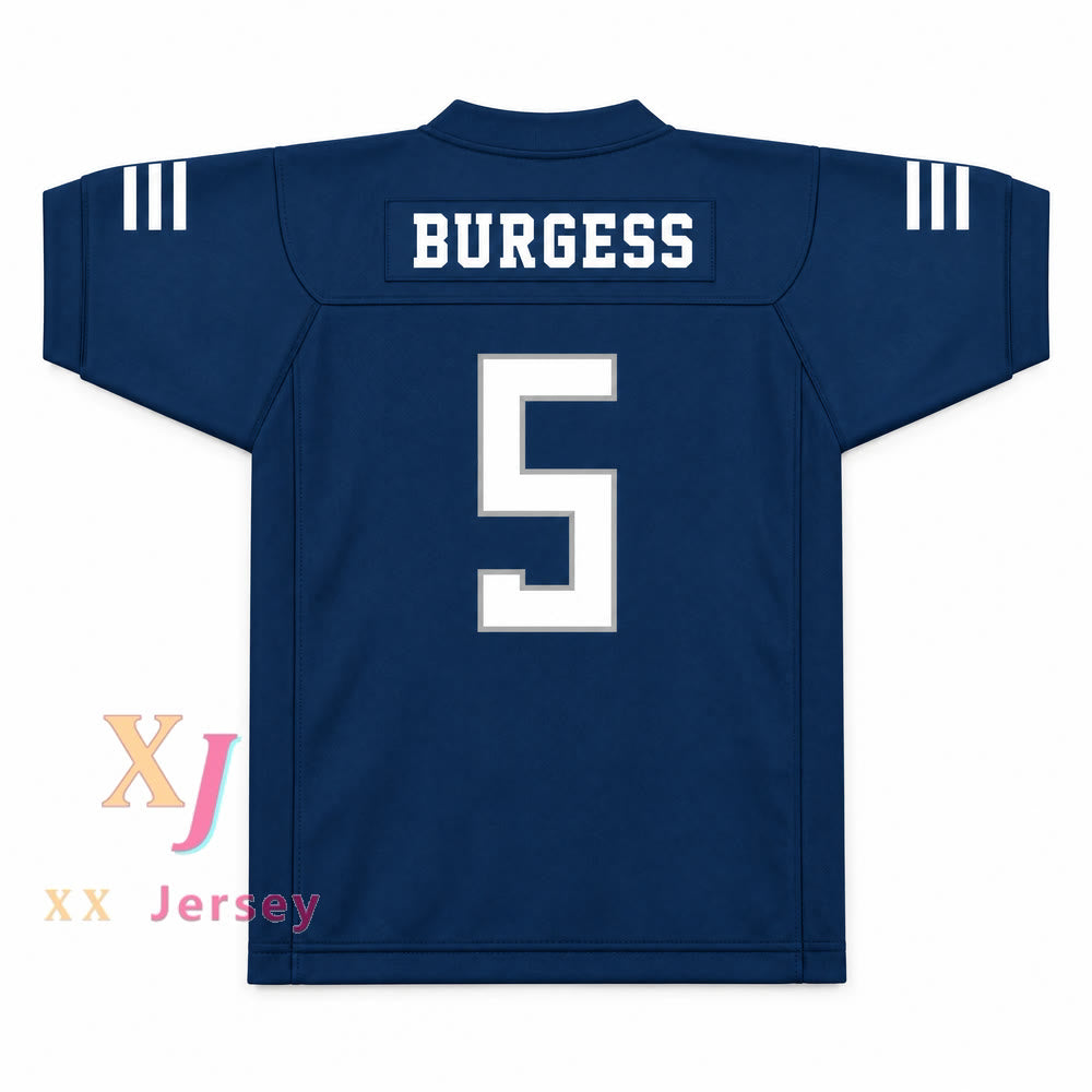 Custom Terrell Burgess 5 San Marcos High School Knights Football Jersey