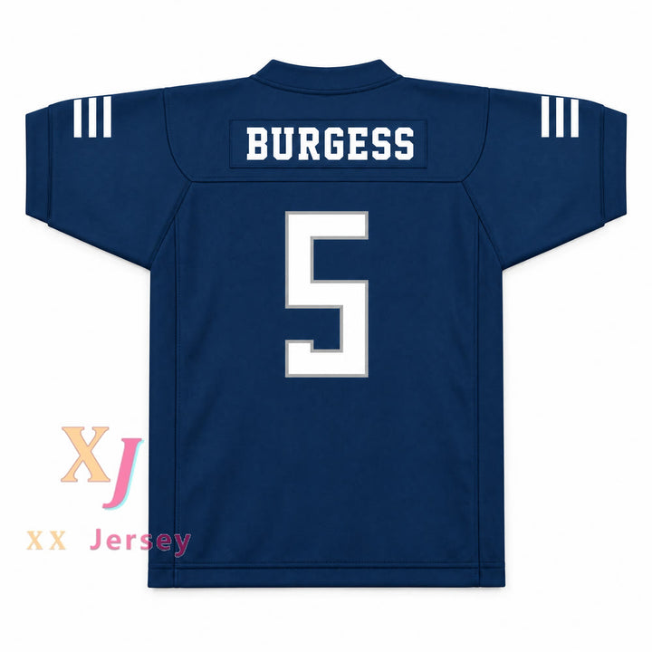 Custom Terrell Burgess 5 San Marcos High School Knights Football Jersey