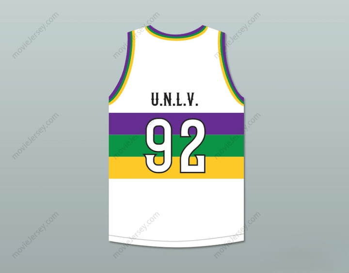 CUSTOM ANY Name Number U.N.L.V. 92 NOLA BOUNCE WHITE BASKETBALL JERSEY Top Stitched S-6XL