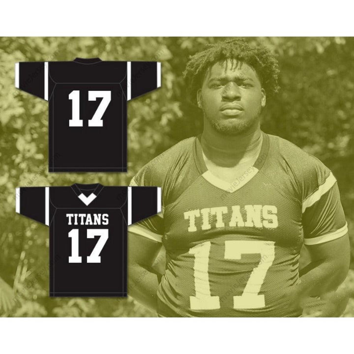 Personaliza Cualquier Nombre y Número DEVONTE WYATT 17 Camiseta de Fútbol de los TITANS de TOWERS HIGH SCHOOL, Cosido, Tallas S-6XL