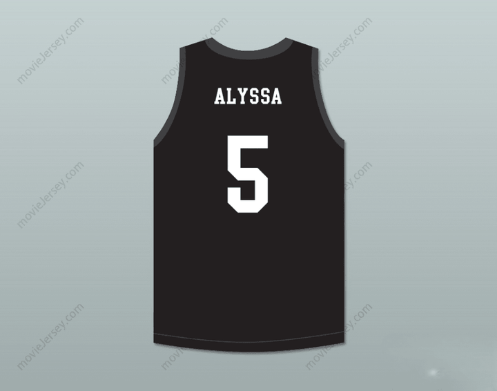 CUSTOM ANY Name Number ALYSSA 5 MAMBA BALLERS BLACK BASKETBALL JERSEY Top Stitched S-6XL