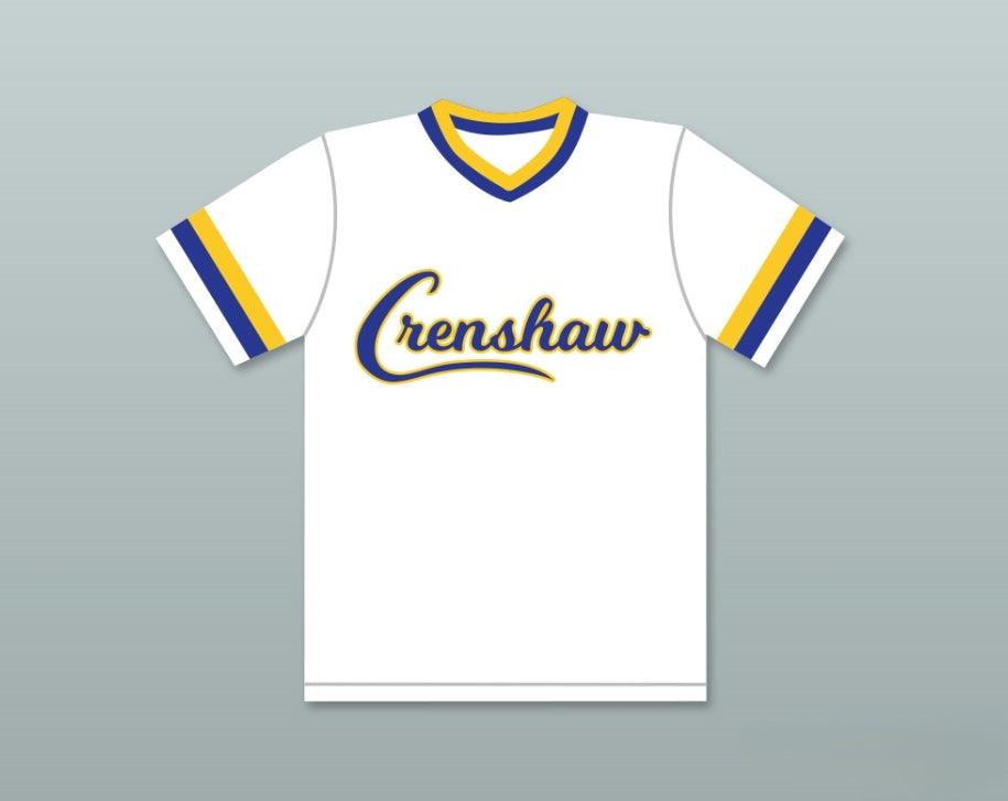 Personalizado Cualquier Nombre Número NIPSEY HUSSLE 33 CRENSHAW HIGH SCHOOL CAMISETA DE BÉISBOL BLANCA Superior Cosido S-6XL