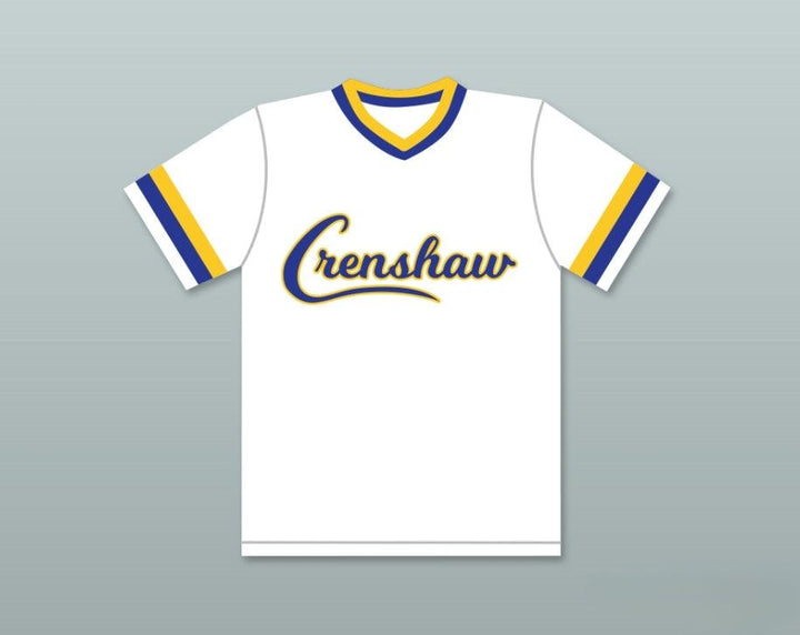 Personalizado Cualquier Nombre Número NIPSEY HUSSLE 33 CRENSHAW HIGH SCHOOL CAMISETA DE BÉISBOL BLANCA Superior Cosido S-6XL
