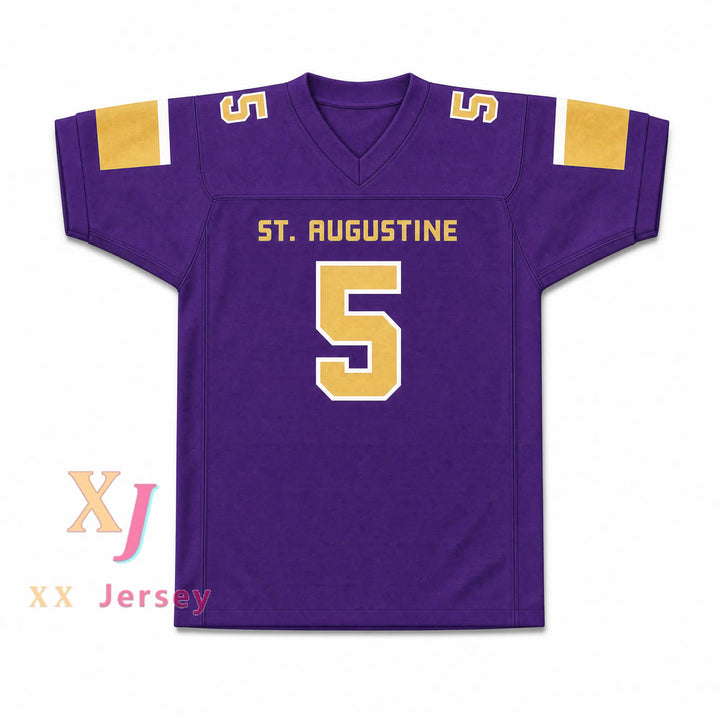 CAMISETA DE FÚTBOL AMERICANA PERSONALIZADA DE LEONARD FOURNETTE, N.º 5, CABALLEROS DE LA ESCUELA SECUNDARIA