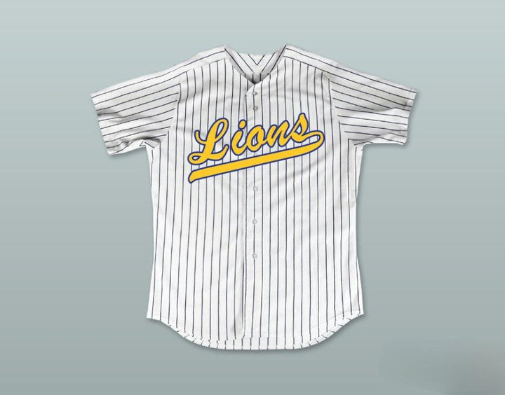 Camiseta de Béisbol Personalizada con Cualquier Nombre y Número de AARON JUDGE 19 LINDEN HIGH SCHOOL LIONS Blanca a Rayas 1 Costura Superior S-6XL