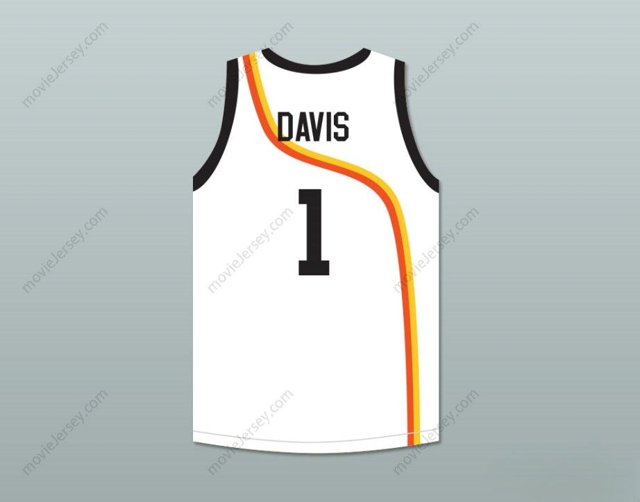 CUSTOM ANY Name Number BARON DAVIS 1 ROSWELL RAYGUNS WHITE BASKETBALL JERSEY Top Stitched S-6XL