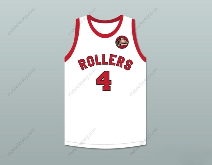 PERSONALIZADO Cualquier Nombre Número DINO MARTIN 4 PROVIDENCE STEAMROLLERS JERSEY DE BALONCESTO BLANCO CON PARCHE 2 Cosido Superior S-6XL