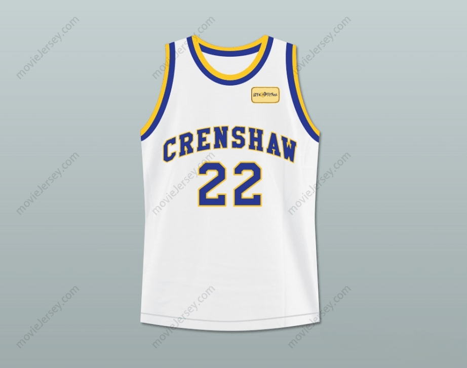 CAMISETA DE BALONCESTO DE LA ESCUELA SECUNDARIA CRENSHAW QUINCY MCCALL 22 CON AMOR Y PARCHE DE BALONCELLO, PERSONALIZADA CON CUALQUIER Nombre y Número, Cosido Superior S-6XL
