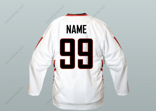 Austria White National Team Hockey Jersey — back view