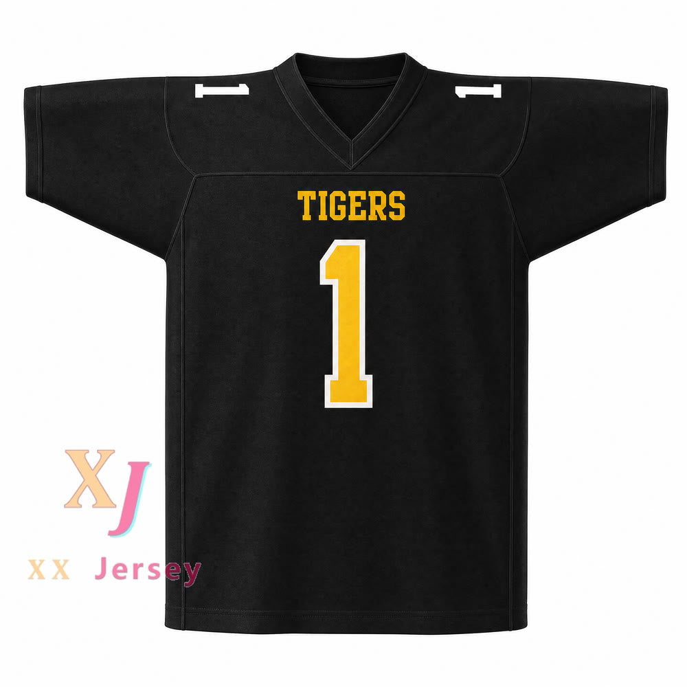 PERSONALIZA CUALQUIER Nombre Número TRAVIS KELCE 1 CAMISETA Fútbol Americano CLEVELAND HEIGHTS HIGH SCHOOL TIGERS con costuras Tallas S-6XL