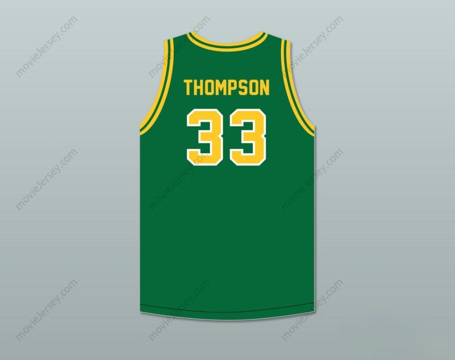 PERSONALIZA CUALQUIER Nombre Número DAVID THOMPSON 33 CAMISETA DE BALONCESTO VERDE CREST HIGH SCHOOL CHARGERS 1 Costuras superiores S-6XL