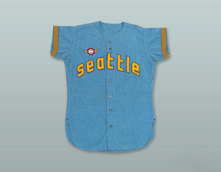 Personalizado Cualquier Nombre Número RON PLAZA 7 PILOTS CAMISETA DE BÉISBOL AZUL CLARO Costuras Superiores Tallas S-6XL