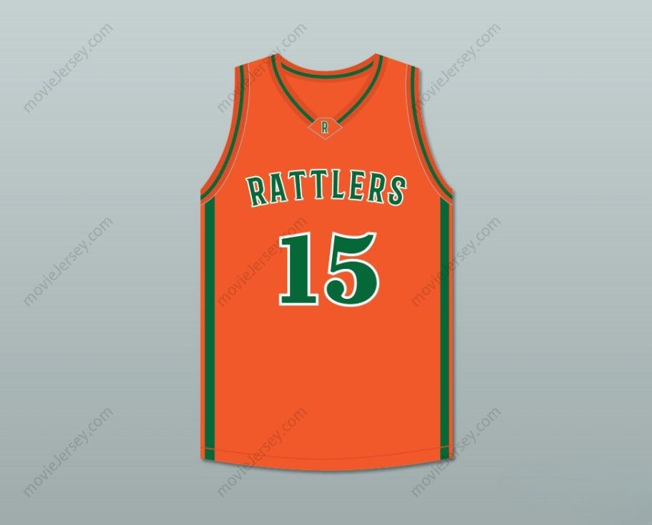 PERSONALIZA Cualquier Nombre Número DEMARCUS COUSINS 15 LEFLORE HIGH SCHOOL RATTLERS Camiseta Naranja de Baloncesto Cosida S-6XL