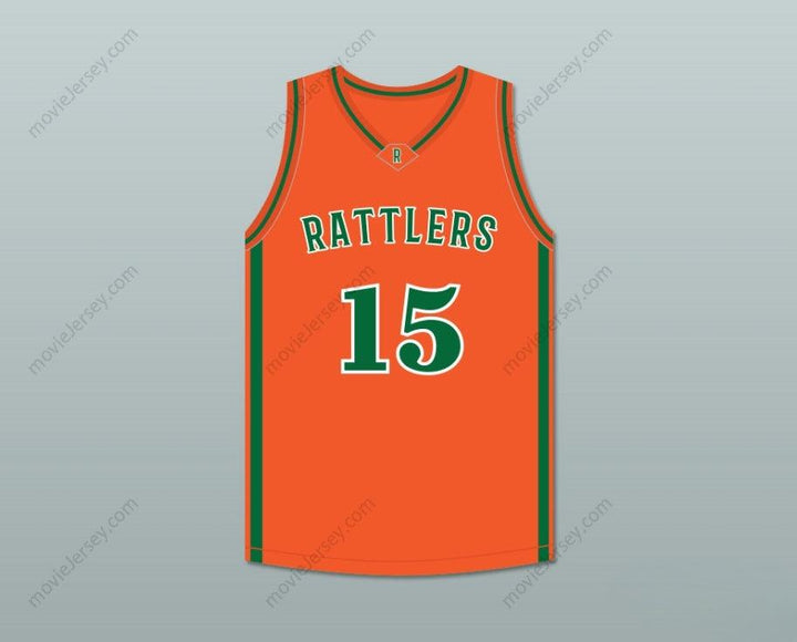 PERSONALIZA Cualquier Nombre Número DEMARCUS COUSINS 15 LEFLORE HIGH SCHOOL RATTLERS Camiseta Naranja de Baloncesto Cosida S-6XL