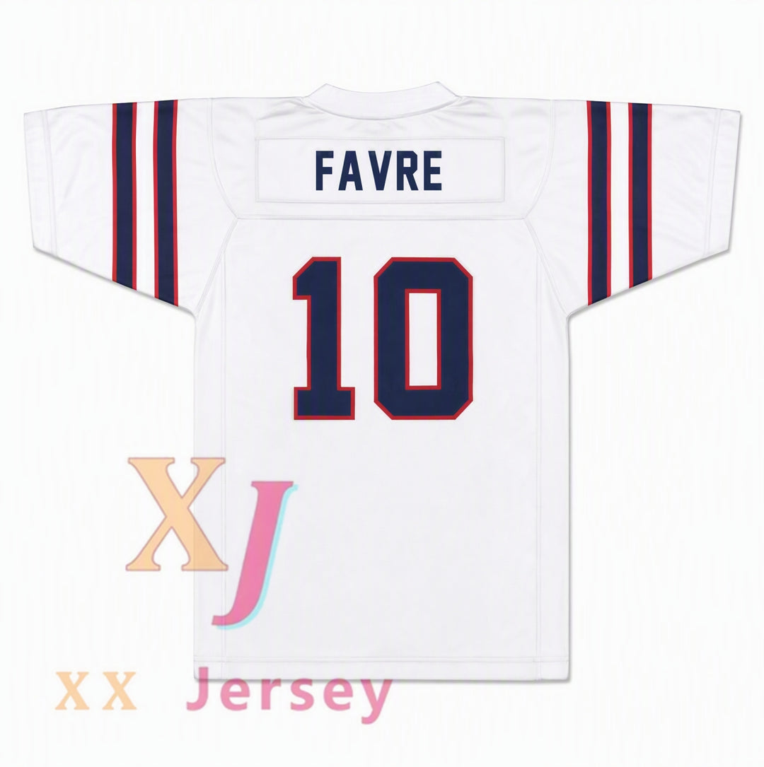 CUSTOM HAWKS BRETT FAVRE 10 HANCOCK NORTH CENTRAL HIGH SCHOOL FOOTBALL JERSEY