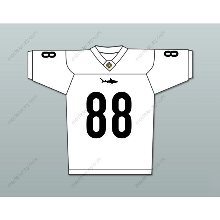 PERSONALIZA Cualquier Nombre Número JIMMY SANDERSON 88 MIAMI SHARKS Ribete Blanco Camiseta de Fútbol Cosida Tallas S-6XL