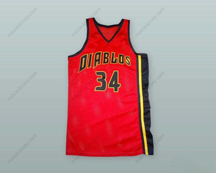 PERSONALIZA Cualquier Nombre Número ELLIOT RICHARDS 34 DIABLOS ROJOS CAMISETA DE BALONCESTO CON PEDRERÍA Cosido Superior S-6XL
