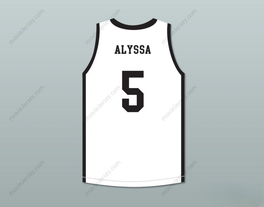 PERSONALIZA CUALQUIER Nombre Número ALYSSA 5 MAMBA BALLERS BLANCO CAMISETA DE BALONCESTO Cosida Tallas S-6XL