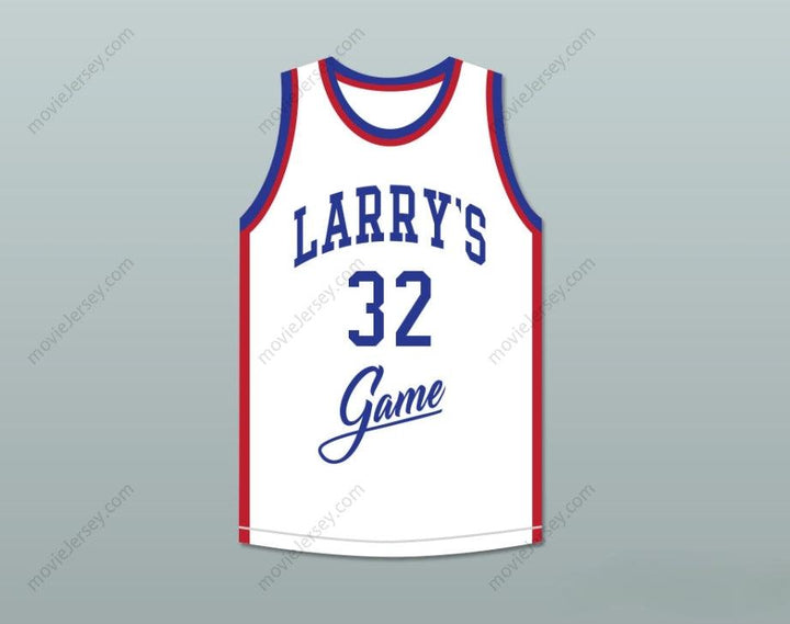 CAMISETA DE BALONCESTO BLANCA "LARRY'S GAME" DE MAGIC JOHNSON #32 PERSONALIZABLE CON CUALQUIER NOMBRE Y NÚMERO, EVENTO BENÉFICO DE 1988, COSTURA DE ALTA CALIDAD, TALLAS S-6XL