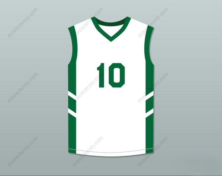 PERSONALIZA Cualquier Nombre Número GUY 'FREQUENT FLYER' DUPREE 10 CAMISETA BLANCA DE BALONCESTO EL BIG BANG DE DENNIS RODMAN EN PYONGYANG Costuras Superiores S-6XL
