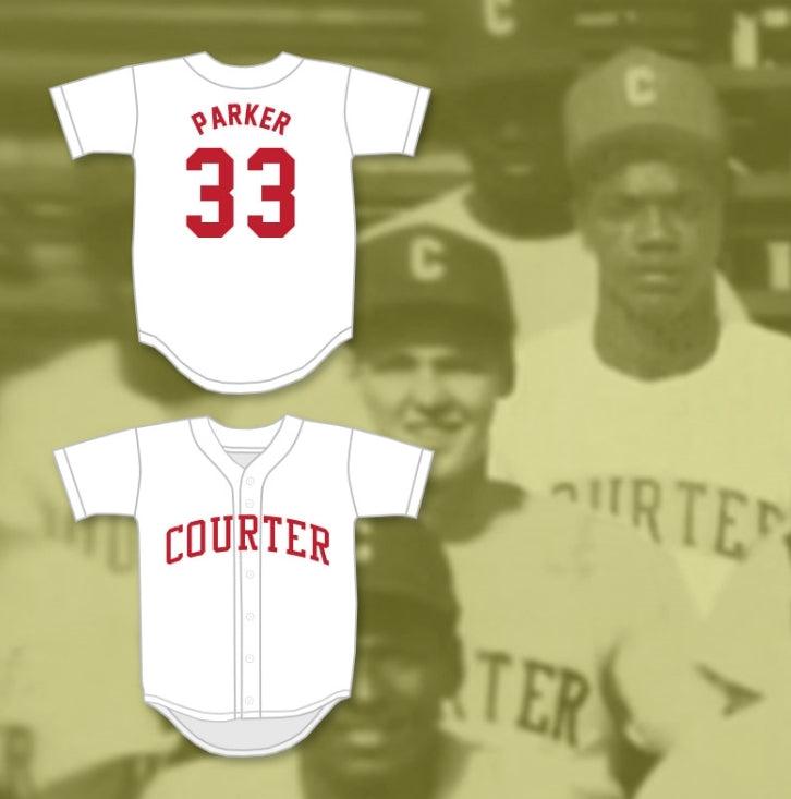 Personalizada Cualquier Nombre Número DAVE PARKER 33 CAMISETA DE BÉISBOL BLANCA DE COURTER TECH HIGH SCHOOL 2 Costuras Superior S-6XL