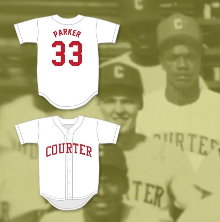 Personalizada Cualquier Nombre Número DAVE PARKER 33 CAMISETA DE BÉISBOL BLANCA DE COURTER TECH HIGH SCHOOL 2 Costuras Superior S-6XL