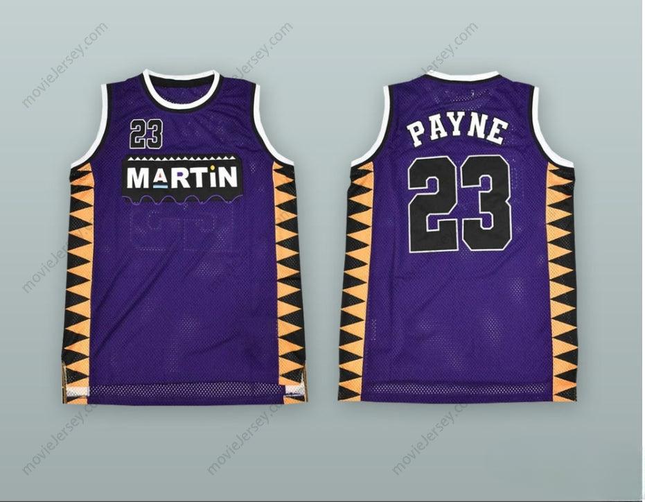 PERSONALIZA Cualquier Nombre Número MARTIN PAYNE 23 PÚRPURA CAMISETA DE BALONCESTO Cosida S-6XL