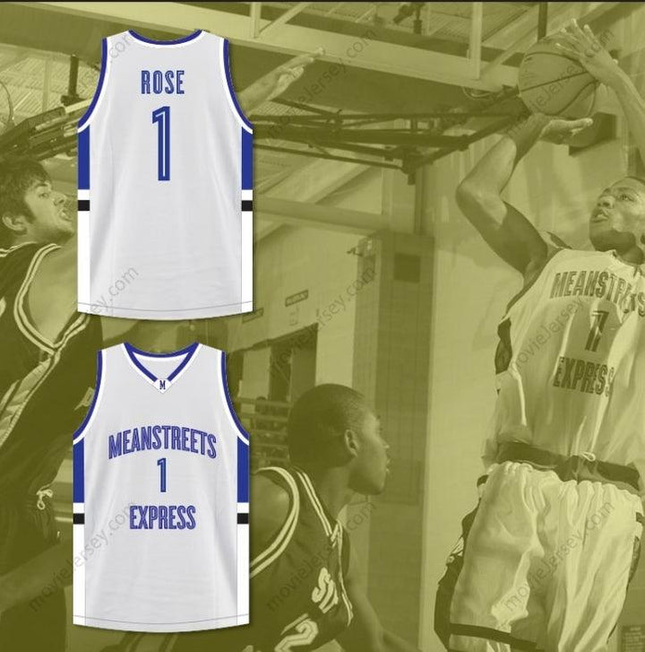 PERSONALIZA Cualquier Nombre Número DERRICK ROSE 1 CAMISETA DE BALONCESTO MEAN STREETS EXPRESS Tallas S-6XL Cosida