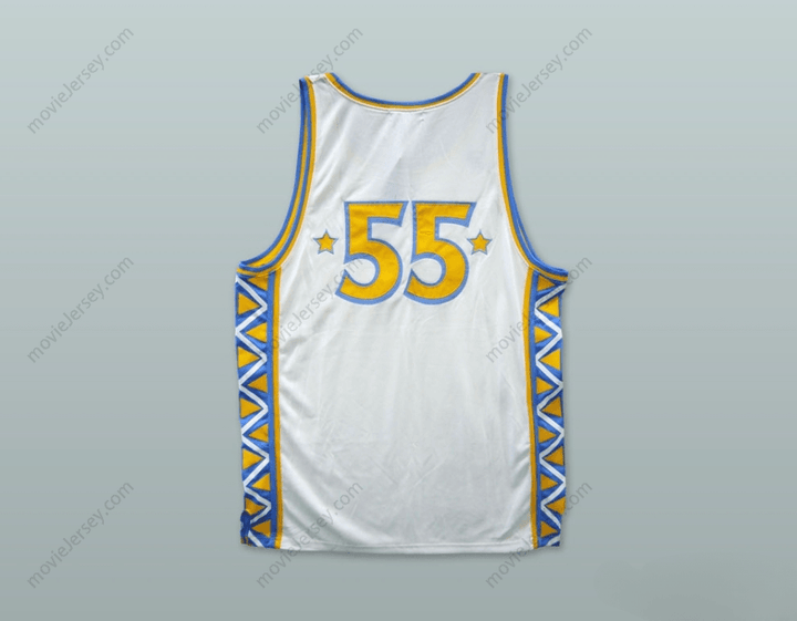 PERSONALIZADO Cualquier Nombre Número 1996 ESTILO RUCKER ALL STARS 55 CAMISETA BALONCESTO Blanca Cosida S-6XL