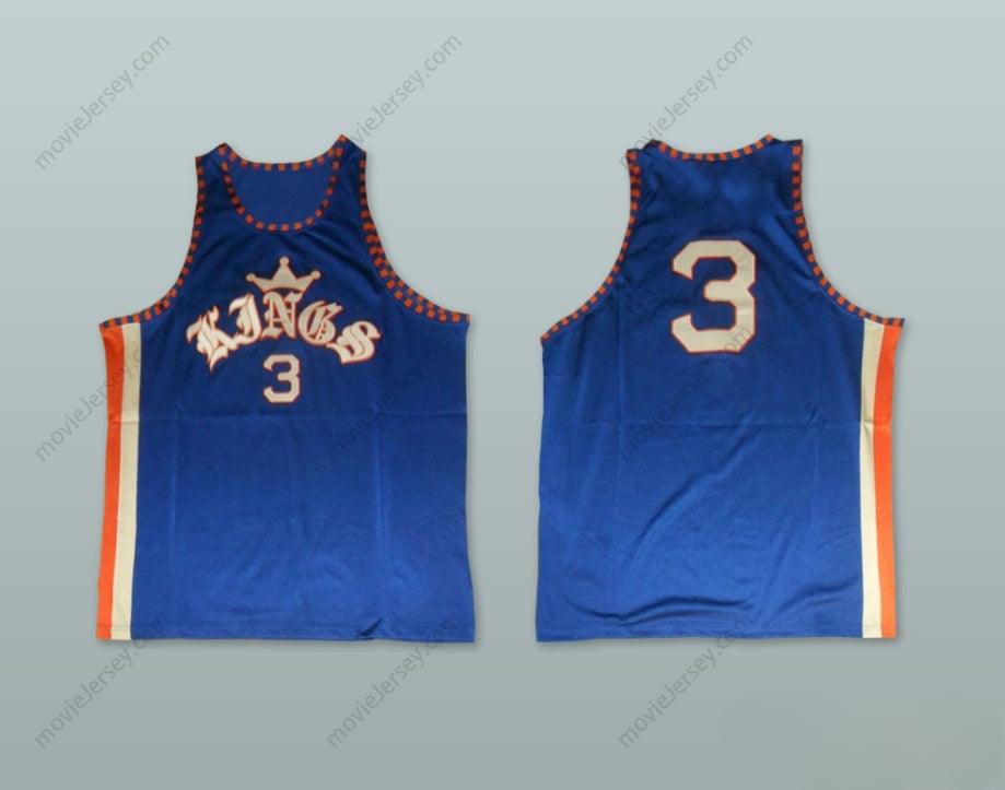 CUSTOM ANY Name Number RUCKER PARK KING'S 3 ROAD BASKETBALL JERSEY Top Stitched S-6XL