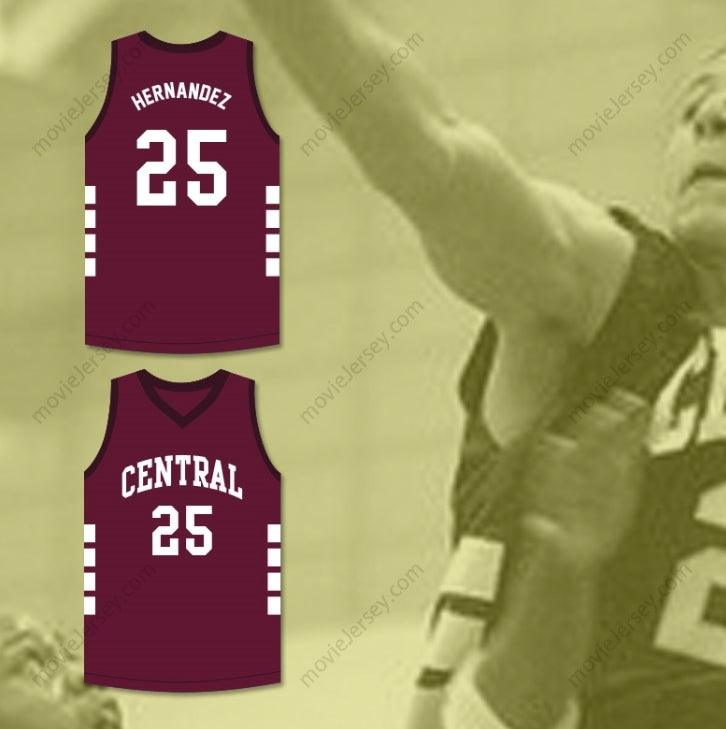 PERSONALIZA Cualquier Nombre Número AARON HERNANDEZ 25 BRISTOL CENTRAL RAMS MAILLOT DE BALONCESTO GRANATE ASESINO POR DENTRO: LA MENTE DE AARON HERNANDEZ Cosido Superior S-6XL