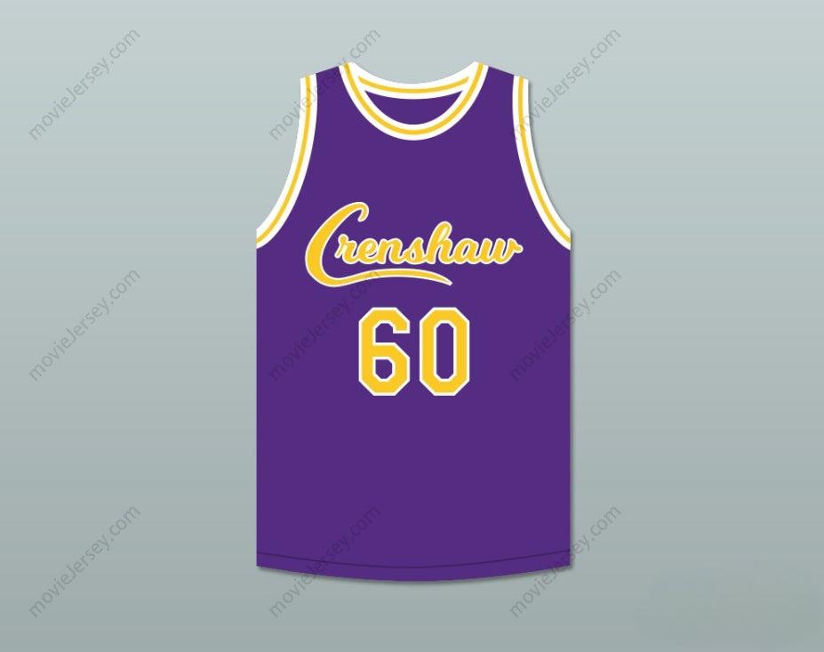 CUSTOM ANY Name Number NIPSEY HUSSLE 60 CRENSHAW PURPLE BASKETBALL JERSEY 1 Top Stitched S-6XL