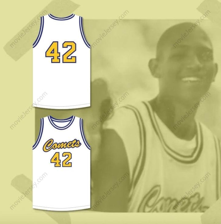 Camiseta de baloncesto personalizada AL HORFORD 42 GRAND LEDGE HIGH SCHOOL COMETS BLANCA con cualquier nombre y número, 1 unidad, cosida, tallas S-6XL