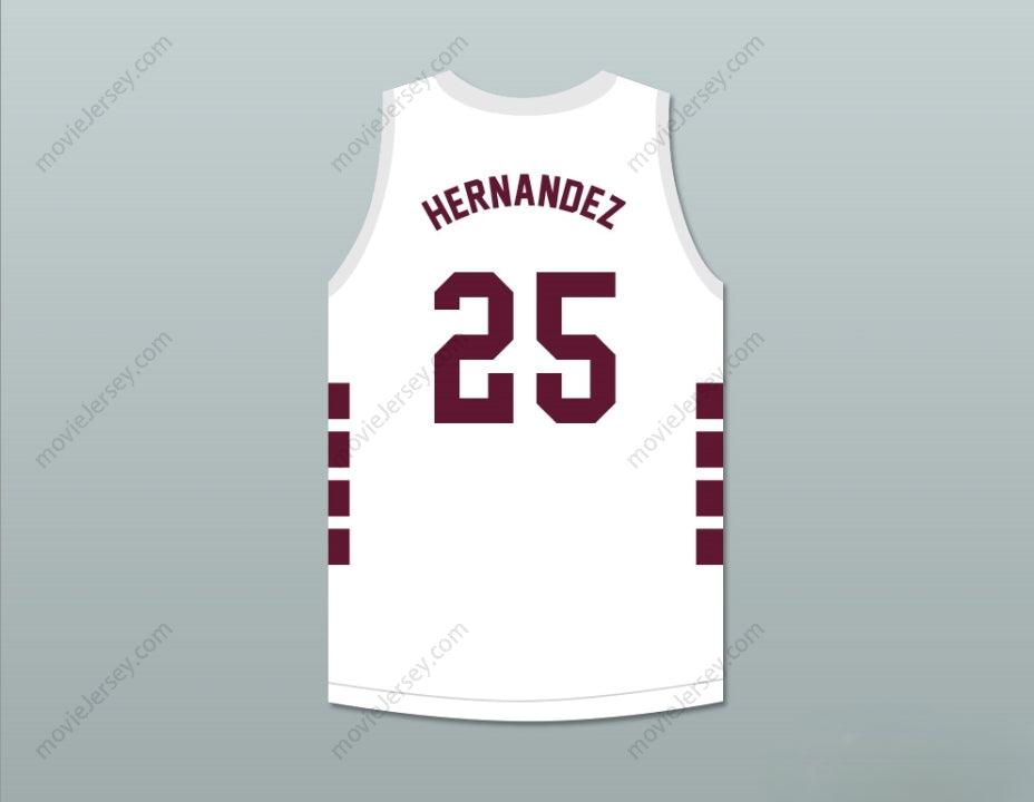PERSONALIZA Cualquier Nombre Número AARON HERNANDEZ 25 BRISTOL CENTRAL RAMS CAMISETA BLANCA DE BALONCESTO KILLER INSIDE: LA MENTE DE AARON HERNANDEZ Cosido Superior S-6XL
