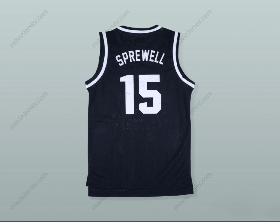 PERSONALIZABLE Cualquier Nombre Número LATRELL SPREWELL 15 CAMISETA DE BALONCESTO DE INSTITUTO PURGOLDERS Cosida Tallas S-6XL