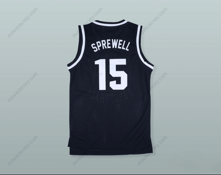 PERSONALIZABLE Cualquier Nombre Número LATRELL SPREWELL 15 CAMISETA DE BALONCESTO DE INSTITUTO PURGOLDERS Cosida Tallas S-6XL