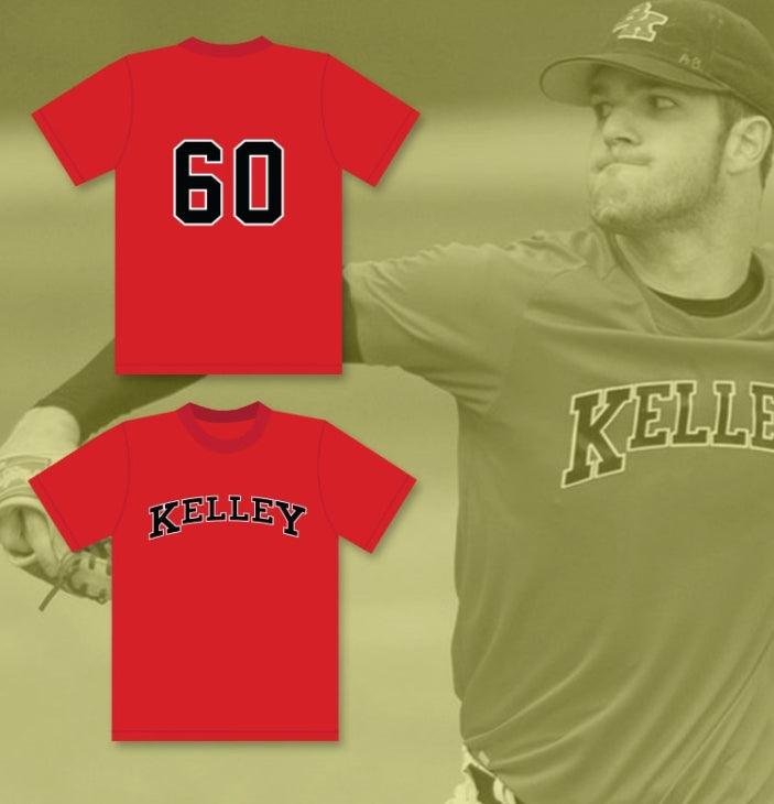 Camiseta de béisbol roja KEUCHEL 60 de los COMETAS de la ESCUELA SECUNDARIA BISHOP KELLEY, con cualquier nombre y número personalizados, talla S-6XL, cosida en la parte superior