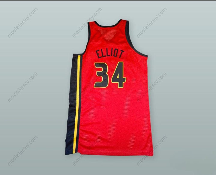 PERSONALIZA Cualquier Nombre Número ELLIOT RICHARDS 34 DIABLOS ROJOS CAMISETA DE BALONCESTO CON PEDRERÍA Cosido Superior S-6XL