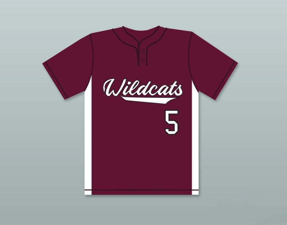 Camiseta de béisbol granate de los WILDCATS de la ESCUELA SECUNDARIA DE WHITEHOUSE, número 5 de PATRICK MAHOMES, personalizada con cualquier nombre y número, 2 costuras superiores S-6XL